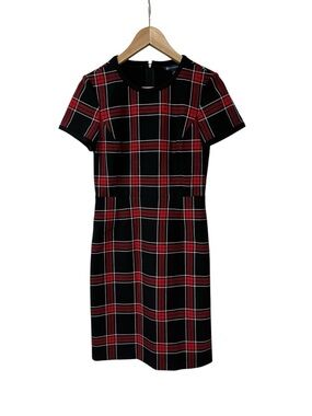Brooks Brothers Red Plaid Tartan Short Sleeve Dress 2